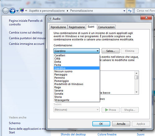 Cambiare I Suoni Di Windows 7