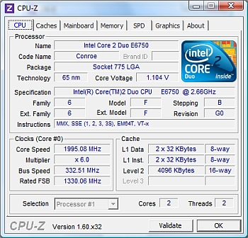 CPU-Z 1.60 CPU-Z 1.60