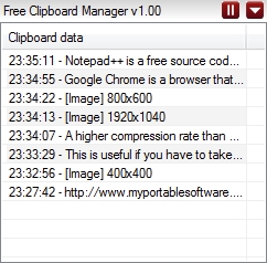 Free Clipboard Manager 1.00 Free Clipboard Manager 1.00