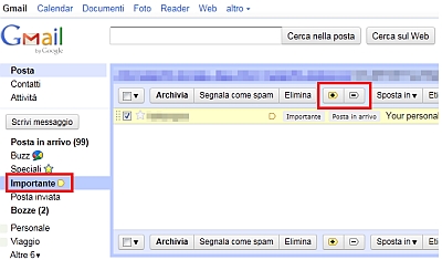 In Gmail è stata introdotta la possibilità di etichettare le email come "importanti"