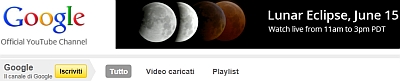 Google trasmetterà staserà l'eclissi totale di Luna in streaming