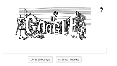 Il logo di Google dedicato al 60° anniversario della prima pubblicazione di Stanislaw Lem