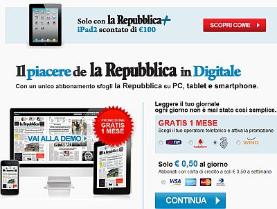 La promozione de la Repubblica in digitale