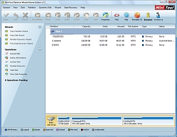 Partition Wizard Home Edition 7.1