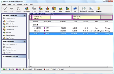 Partition Wizard Home Edition 4.2.2