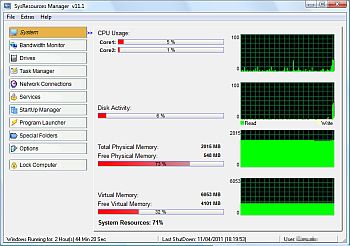 SysResources Manager 11.1
