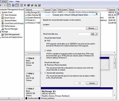 La build 7989 di Windows 8 trapelata in Rete integra anche il supporto al formato VHDX